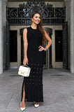 Franca Black Knit Maxi Dress - shoppegasi Franca Black Knit Maxi Dress - shoppegasi
