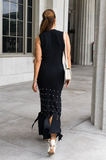 Franca Black Knit Maxi Dress - PEGASI Franca Black Knit Maxi Dress - PEGASI