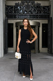 Franca Black Knit Maxi Dress - shoppegasi Franca Black Knit Maxi Dress - shoppegasi
