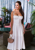 Isabel White Bustier Sundress - shoppegasi Isabel White Bustier Sundress - shoppegasi