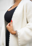 White Pearly Knit Cardigan Coat - shoppegasi White Pearly Knit Cardigan Coat - shoppegasi