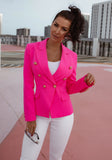 Pink Double Breasted Blazer - shoppegasi Pink Double Breasted Blazer - shoppegasi