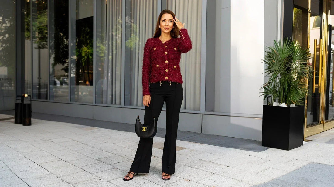 ShopPegasi women’s luxury knitwear featuring tailored pants, ribbed skirt and cardigan sets, and elegant knit co-ord outfits in neutral and rich tones.