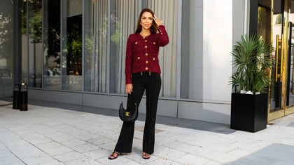 ShopPegasi women’s luxury knitwear featuring tailored pants, ribbed skirt and cardigan sets, and elegant knit co-ord outfits in neutral and rich tones.