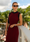 The Bordeaux Knit Midi & Cardigan Set