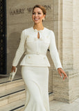 Sophisticated Allegra white dress at ShopPegasi, crafted with a belted waist and peplum detail for flattering elegance.