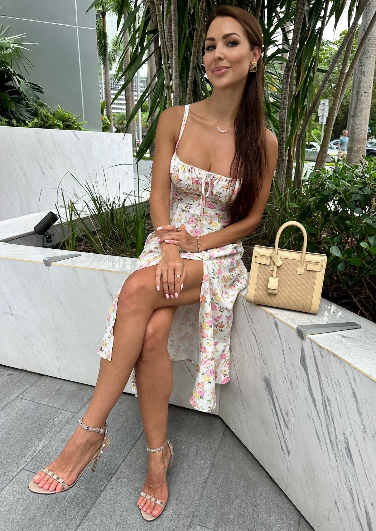 Easter outfit inspiration: Isabel Bustier Sundress in Summer Flower, perfect for brunches and springtime events.