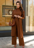 Eirini Knit Pants Set - Copper - shoppegasi
