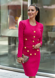 Hot pink and ultra-chic – this cropped ribbed knit cardigan from ShopPegasi is a must-have statement piece.