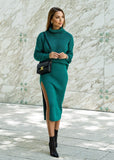 Ariana Sweater Skirt Set - Emerald Green