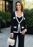 Amara Black & White Knitted Three-Piece Set