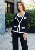 Amara Black & White Knitted Three-Piece Set