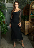 Eliana Maxi Mesh Dress - Black