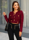 Black High-Waist Tailored Pants with Chain