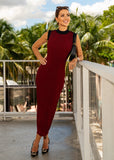 The Bordeaux Knit Midi & Cardigan Set