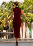 The Bordeaux Knit Midi & Cardigan Set