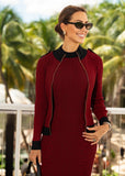 The Bordeaux Knit Midi & Cardigan Set