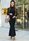 Artemis Turtleneck Gown - Royal Black