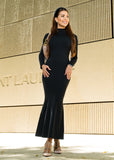 Artemis Turtleneck Gown - Royal Black