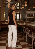 Solange Plum Belted Structured Vest