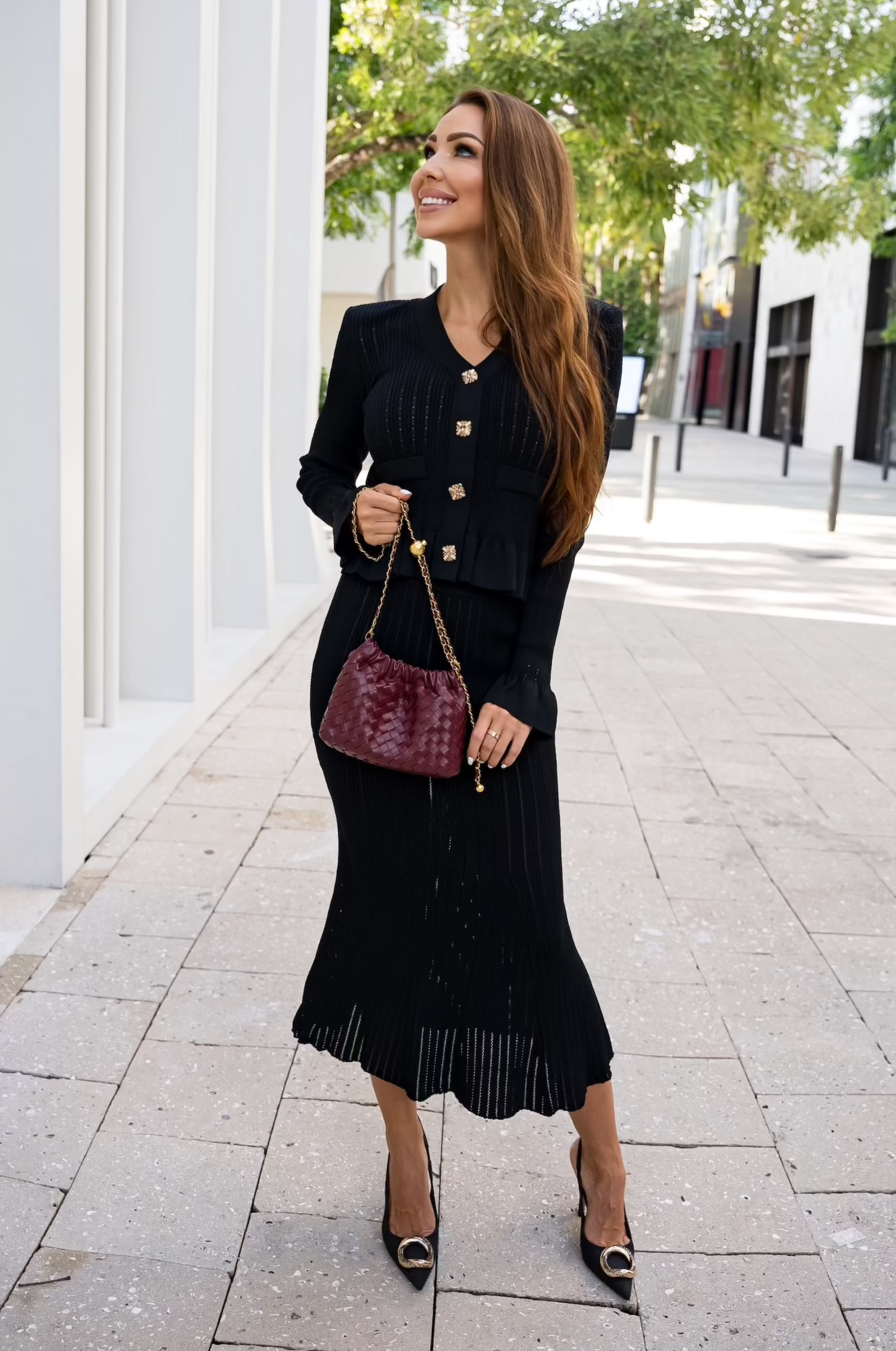 knit dress with matching cardigan Ivory Sweater Dress - Knit Bodycon Dress - Midi Dress Sweater Set
