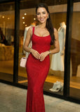 Full-length ShopPegasi red sequin dress for women, perfect for parties