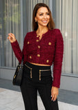 Black High - Waist Tailored Pants with Chain - shoppegasi