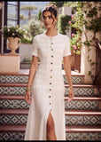 Serafina Ivory Knit Maxi Dress