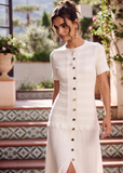 Serafina Ivory Knit Maxi Dress