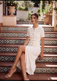 Serafina Ivory Knit Maxi Dress