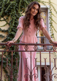 Margot Pink Lace Knit Cardigan & Skirt Set