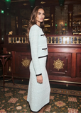 Thalia Sage Green Tweed-Knit Cardigan & Skirt Set