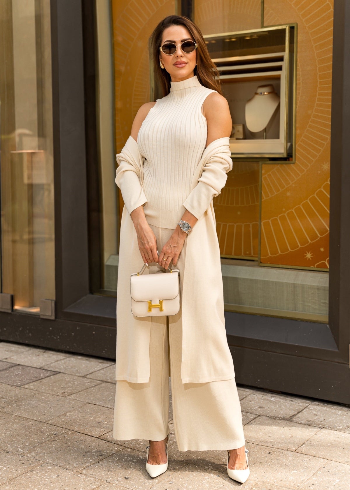 Pegasi ivory knit set, including soft knit pants