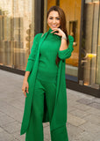 Fashion-Forward Green Knit Set – Layered & Cozy Outfit for Fall, Winter & Transitional Seasons