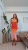 Fiorella Ombre Knit Midi Dress - Orange