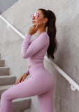 Seamless Ribbed Leggings - Pink Candy