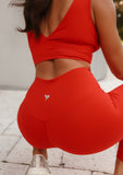High-waist ultra soft brush leggings - Spicy Red